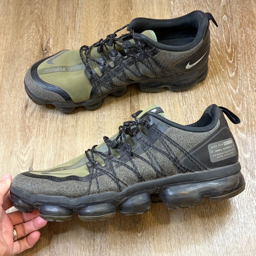 Nike Air VaporMax Run Utility Mens 11 Olive Flak Black AQ8810-201